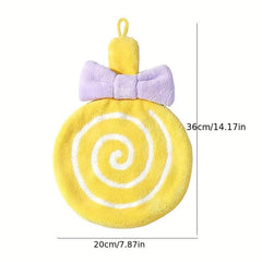 Lollipop Hand Towel Coral Fleece Absorbent Wipe Cloth