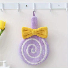 Lollipop Hand Towel Coral Fleece Absorbent Wipe Cloth