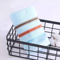 Striped Cotton Hand Towel Soft Skin-friendly Absorbent Towel for Home Bathroom