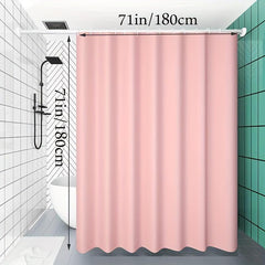 1pc Pink Shower Curtain Lining Set