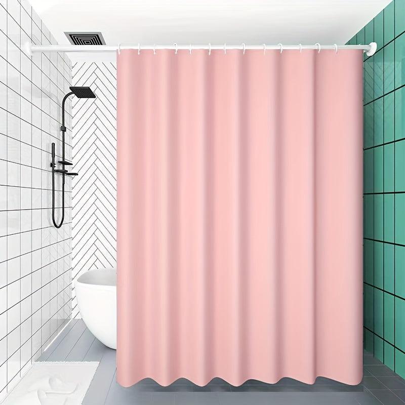 1pc Pink Shower Curtain Lining Set