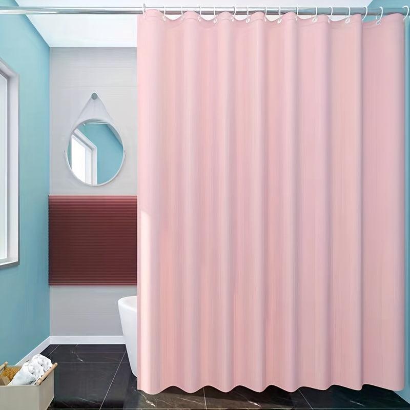 1pc Pink Shower Curtain Lining Set