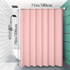 1pc Pink Shower Curtain Lining Set
