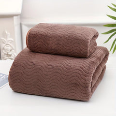 2pcs Microfiber Towel Set Soft Hand & Bath Towel Quick Drying Absorbent Towels