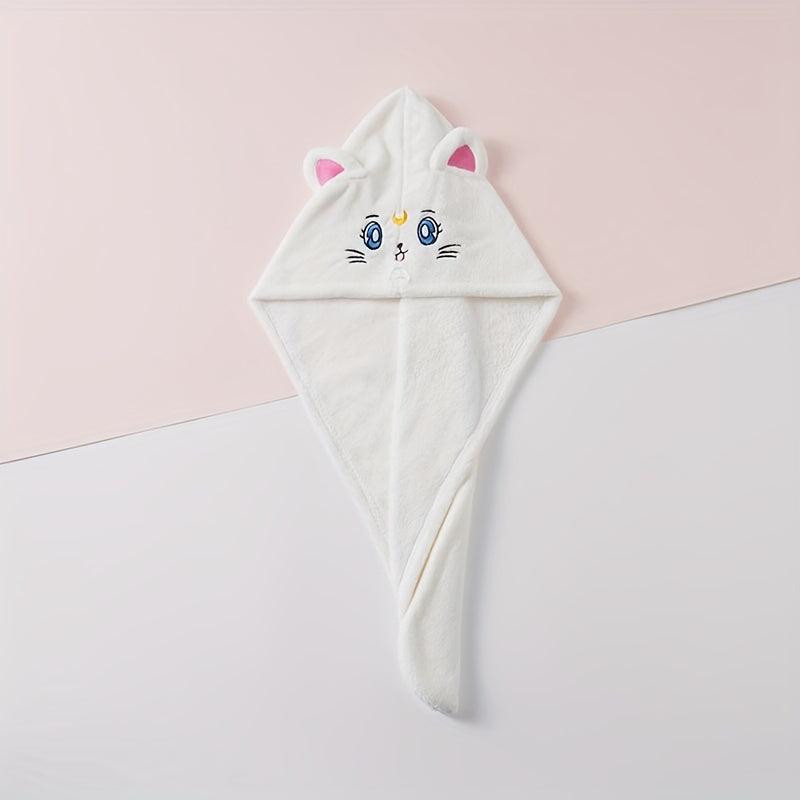 Cartoon Embroidery Hair Towel, Soft Hair Drying Cap, Absorbent Hair Wrap Towel