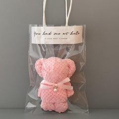 Soft Coral Fleece Bear Towel - Ideal Wedding & Birthday Gift