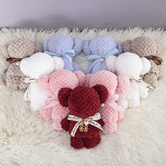 Soft Coral Fleece Bear Towel - Ideal Wedding & Birthday Gift