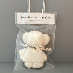 Soft Coral Fleece Bear Towel - Ideal Wedding & Birthday Gift