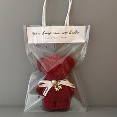 Soft Coral Fleece Bear Towel - Ideal Wedding & Birthday Gift