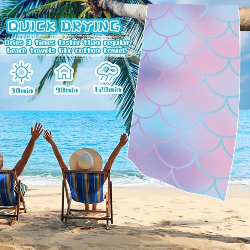 Microfiber Beach Towel Quick Drying Soft Absorbent Sandproof