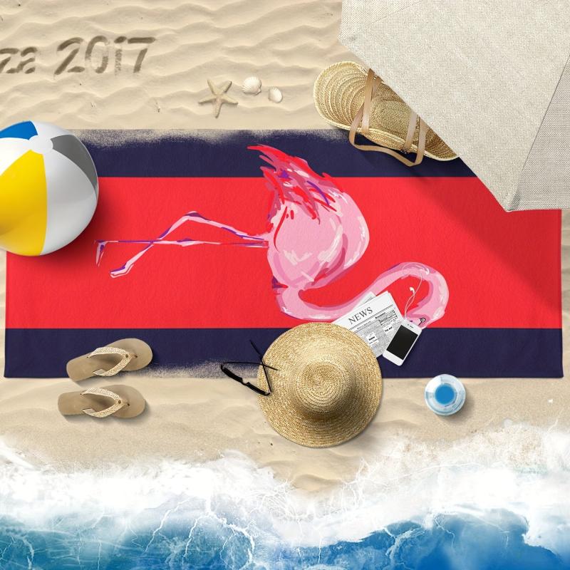 Flamingo Beach Towel Quick Drying Absorbent Abstract Sexy