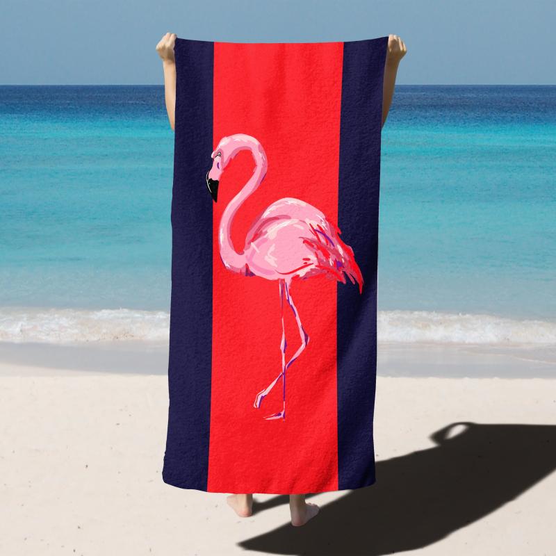 Flamingo Beach Towel Quick Drying Absorbent Abstract Sexy