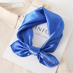 Women's Silk Square Scarf Random Satin Neck Hair Band Bag Warp Lightweight Soft