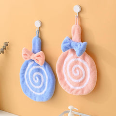 Lollypop Shape Bath Handkerchief Towel Coral Fleece