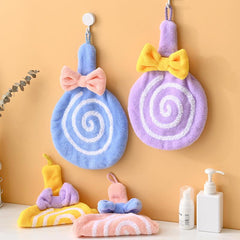 Lollypop Shape Bath Handkerchief Towel Coral Fleece