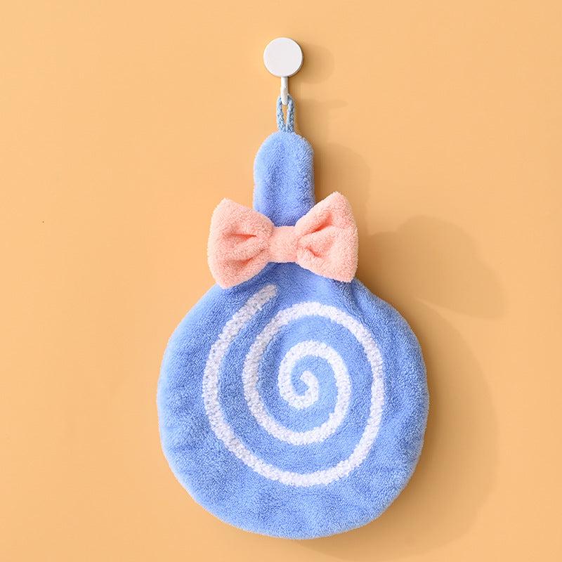 Lollypop Shape Bath Handkerchief Towel Coral Fleece