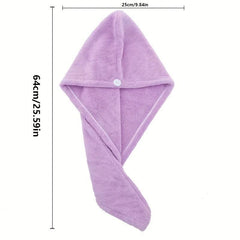 Microfiber Hair Towel for Women Quick Drying - Soft Hair Drying Cap