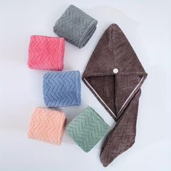 Soft Hair Drying Cap Absorbent Quick Drying Hair Wrap Towel