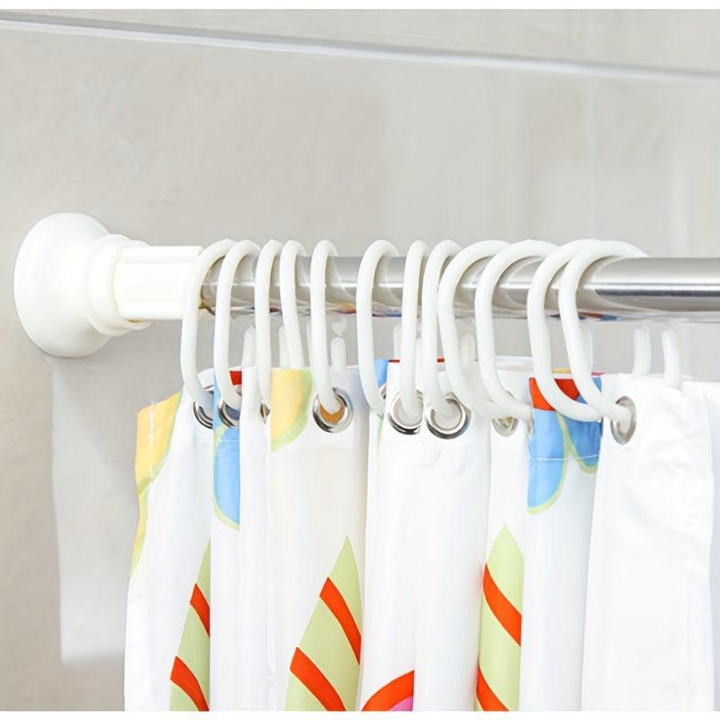 12pcs C Shaped Shower Curtain Hooks for Easy Installation
