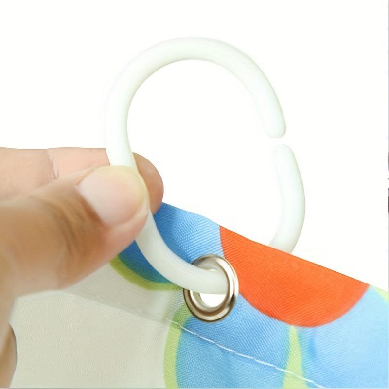 12pcs C Shaped Shower Curtain Hooks for Easy Installation