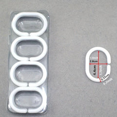 12pcs C Shaped Shower Curtain Hooks for Easy Installation