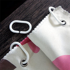 12pcs C Shaped Shower Curtain Hooks for Easy Installation