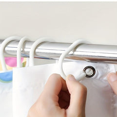 12pcs C Shaped Shower Curtain Hooks for Easy Installation