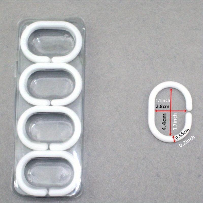 12pcs C Shaped Shower Curtain Hooks for Easy Installation