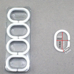 12pcs C Shaped Shower Curtain Hooks for Easy Installation