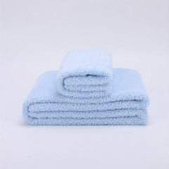 2pcs Coral Fleece Washcloth Handkerchiefs Soft Absorbent Towel for Bathroom