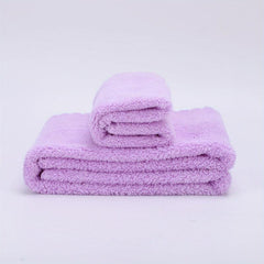 2pcs Coral Fleece Washcloth Handkerchiefs Soft Absorbent Towel for Bathroom