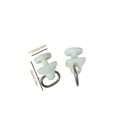 20pcs Curtain Rail Pulley Hooks Rail Walking Wheel Buckle Accessories