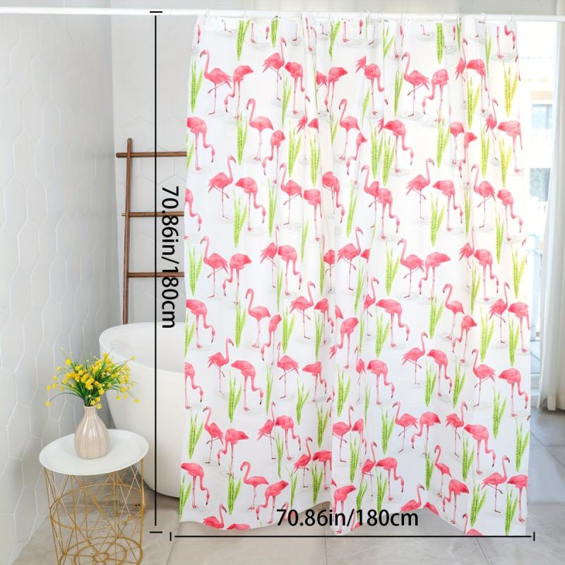Flamingo Pattern Shower Curtain 70x70 Waterproof Bathroom Decor