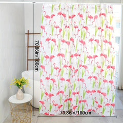 Flamingo Pattern Shower Curtain 70x70 Waterproof Bathroom Decor
