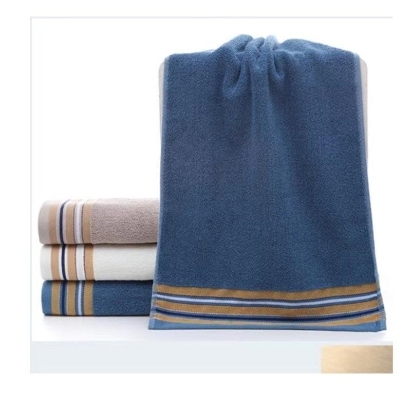 1pc Striped Cotton Hand Towel Soft Absorbent Face Towel