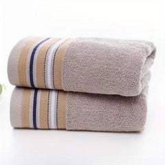 1pc Striped Cotton Hand Towel Soft Absorbent Face Towel