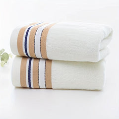 1pc Striped Cotton Hand Towel Soft Absorbent Face Towel