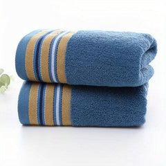 1pc Striped Cotton Hand Towel Soft Absorbent Face Towel