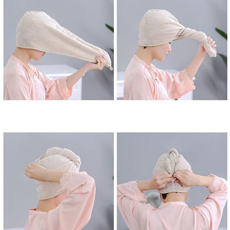 1pc Absorbent Hair Dryer Cap and Bath Towel Set for Adults