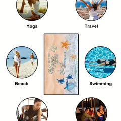 Starfish Pattern Beach Towel Quick Drying Soft Absorbent Towel