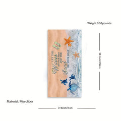 Starfish Pattern Beach Towel Quick Drying Soft Absorbent Towel