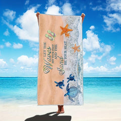 Starfish Pattern Beach Towel Quick Drying Soft Absorbent Towel