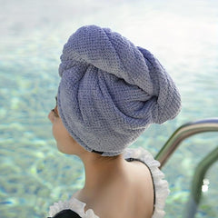 Thickened Hair Drying Cap Absorbent Quick Drying Turbans For Wet Hair