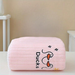 Cartoon Duck Embroidered Bath Towel Soft Skin-friendly Absorbent Towel