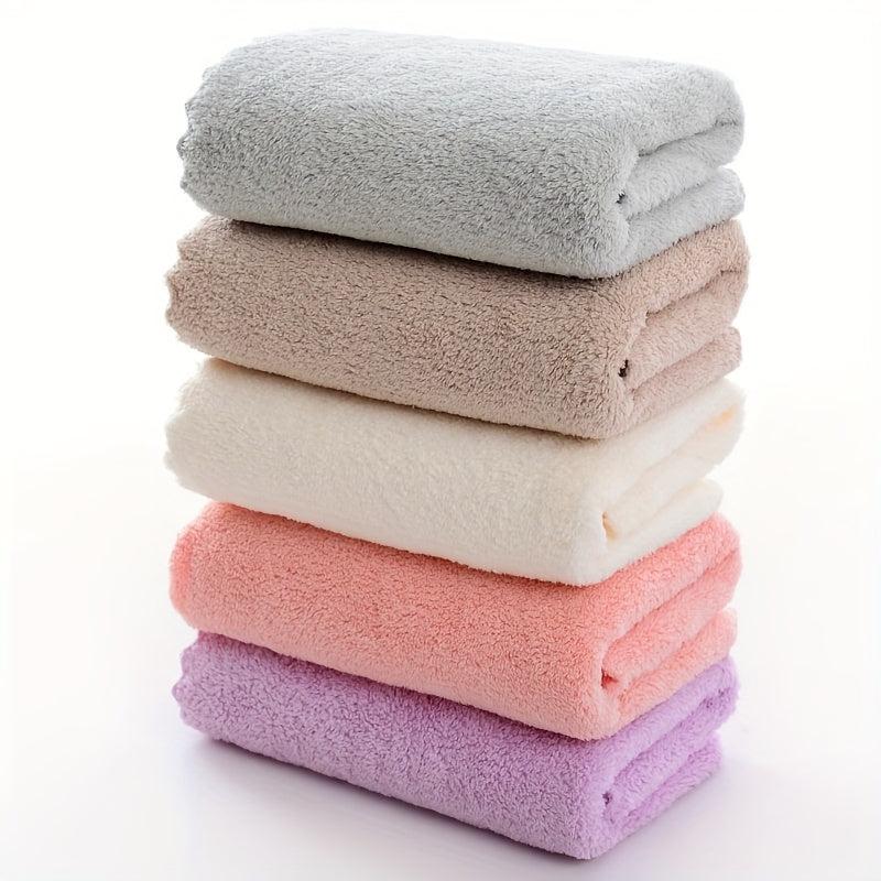 5pcs Coral Fleece Hand Towels - Soft Absorbent Towel for Home Bath