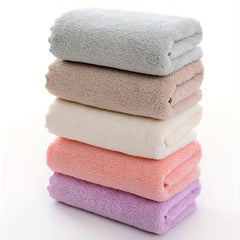 5pcs Coral Fleece Hand Towels - Soft Absorbent Towel for Home Bath