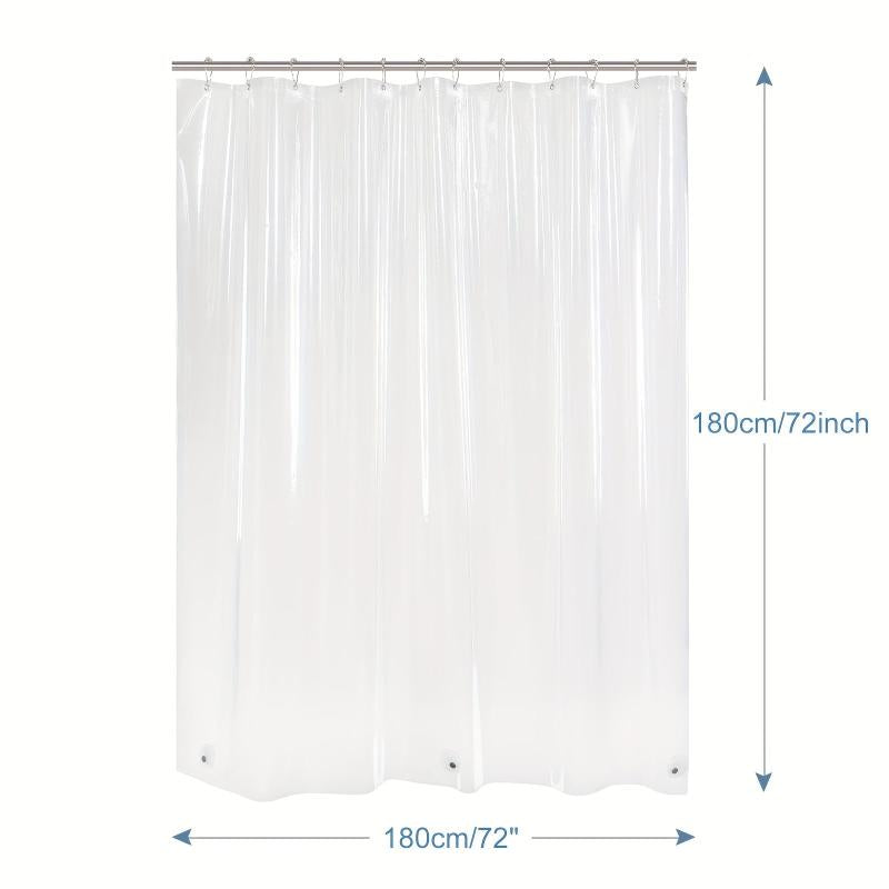 Clear Waterproof PEVA Shower Curtain Liner with Magnets