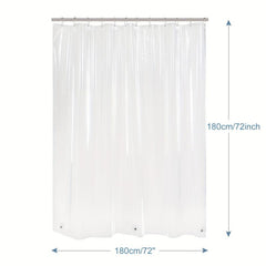 Clear Waterproof PEVA Shower Curtain Liner with Magnets