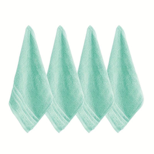 4pcs Bamboo Fiber Washcloth Soft Absorbent Towel