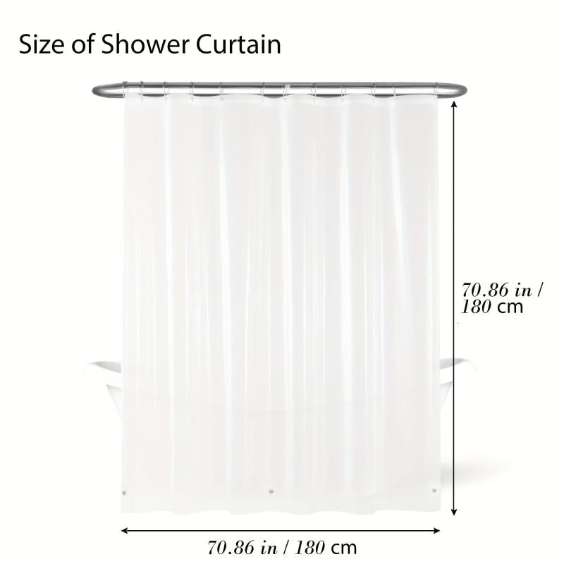 PEVA Frosted Shower Curtain Liner 100% Waterproof 71 Inches